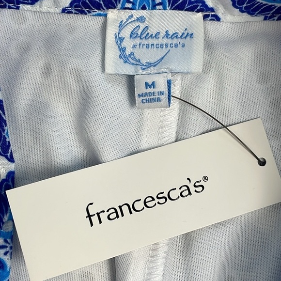 NWT Blue Rain Francescas Ava Kaleidoscope Print Trouser Shorts Blue Vacation M - Picture 7 of 15